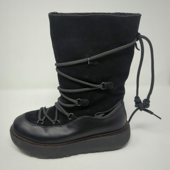 FitFlop Womens Skandi Cold Weather Platform Boots Size 6.5 - Picture 2 of 9